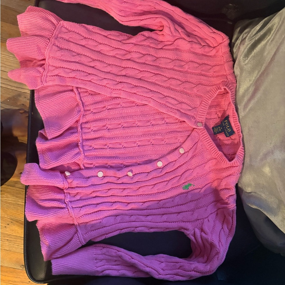 Ralph Lauren Pink Cable Knit Sweater
